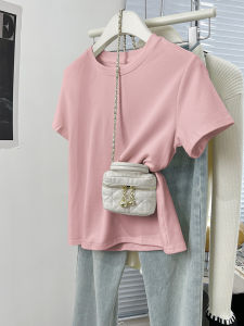 White Pure Cotton Loose Short Sleeve T-Shirt Women Summer Basic Base Shirt Inner Wear Top Comfortable Breathable round Neck