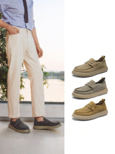 BELLE | Giày Đế Mềm Dày Cho Nam Đầu Hạt Dẻ Thoáng Dễ Đi