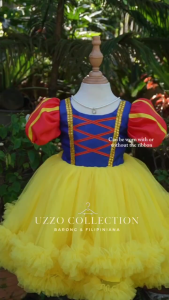 HABLON Snow White Baby Gown Dress Outfit For Girls 1-2 and 5-7 year Old Soft Tulle Trending Raffle Princess Fairy Birthdays