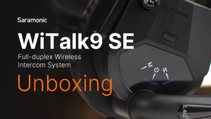 Saramonic WiTalk9 SE 2.4 GHz Full-Deplex Wireless Intercom Headset System for Teamwork Drone Shooting Stage Performances TV Film Production