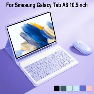 Tablets Keyboard Case For Galaxy Tab A8 SM-X200 X205 X207 10.5 Inch Detachable Keyboard Cover for Samsung Tab A8 2021/2022 Funda