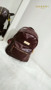 HANAMI Tas Ransel Wanita Kanea Cantik Kulit Kekinian Merah Terbaru Korea Fashion TA1097R1