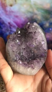 HỐC ĐÁ TRỨNG THẠCH ANH TÍM TỰ NHIÊN AMETHYST thạch anh tím chiêu tài 810