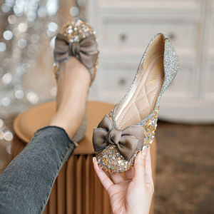 MIFEI | Bow Flat Shoes Womens 2026 New Style Skirt Matching Soft Bottom Dotted Shoe