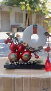 Tượng Phong Thủy Cặp Hồ Lô Phúc Lộc Kèm Đĩa Ngọc  Tượng Decor Trang Trí Nhà Cửa Quà Tặng Tân Gia Khai Trương  Sinh Nhật Tặng Sếp