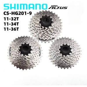 Shimano Altus HG201 HG200 9 Speed Cassette 11-32T 34T 36T For Mountain Bike Bicycle Parts Original HG200-9 HG201-9 Cassette