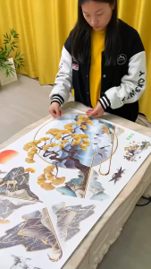 Decal Dán Tường mẫu Núi tròn 3D( kt 1m3 cao 65cm) Video là mẫu dán tương tự