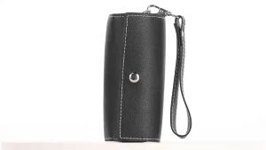 Weekly Pill Organizer 2 Times a Day AM PM Large Daily Pill Box with Faux Leather Case for Travel Round Medicine Organizer 7 Day Pill Container for Vitamin Fish Oils Supplement