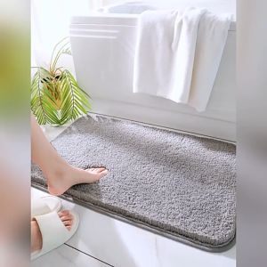 พรมปูพื้นห้องน้ำแบบหนา พรมเช็ดเท้าในห้องน้ำ พรมดูดซับน้ำได้ดี พรมเช็ดเท้าในห้องน้ำ พรมห้องน้ำ ความหนา 3 ซม. กันลื่น ซักเครื่องได้