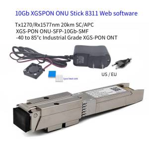 10G XGSPON ONU Stick SFP+ with FAN 8311 Web Fimrware v2.8 10Gbs SC/APC Languages of Various Countries SN MAC Managerment
