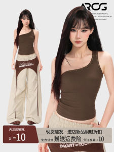 Áo Ba Lỗ Không Tay Hở Vai Phong Cách Mỹ Cho Nữ Mùa Hè Thiết Kế Gợi Cảm Áo Lót Bó Sát Áo Khoác Ngoài Ngắn Chất Liệu Khác 100%