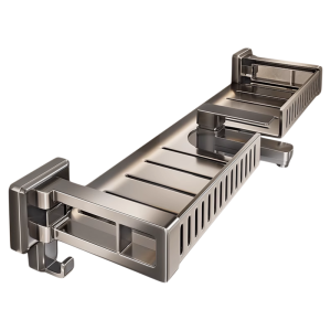 B&W | Wall-Mounted Hidden Suction Cup Bathroom Storage Shelf