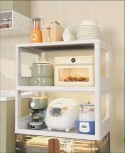 ชั้นวางของในครัว 3 ชั้น ขนาด 49/64 CM ประกอบง่าย พับเก็บได้ มีล้อ เคลื่อนย้ายสะดวก(ไม่รวมกล่อง)พร้อมส่งในไทย!!