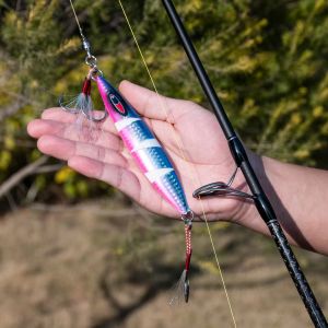 Goture Slow Jig Fishing Lure 100g 150g 250g Flat Fall Luminous Lead jigging Lure Saltwater Artificial Lure with Two Assist Hook