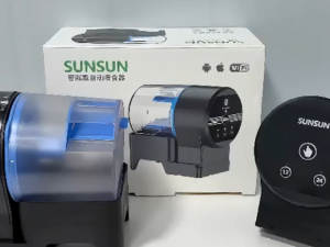 Máy Cho Cá Ăn Tự Động Của Hãng Sunsun AK-01S -AK-02 - Máy dùng pin dùng cho bể cá thủy sinh