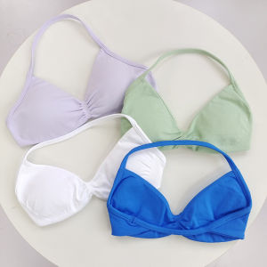 Womens High-Support Lace-Up Sports Bra - Thin-Strap Camisole Seamless Tight-Fit for Push-Up Training & Yoga Gym Top