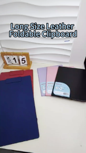 Long Foldable Clipboard PU Leather Folder Fit Yellow Pad Folding Board Pink File Folder Organizer