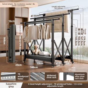 MINGZHI | Compact Indoor Drying Rack for Blankets