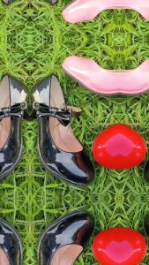 [Brandedbaby] 27-35 Sepatu Pesta Anak Perempuan Hak Tinggi / Sepatu High Heel Fashion Shoes Korean Glossy Leather Premium Anti Slip