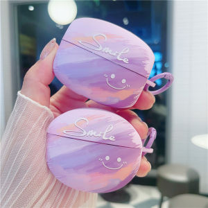 Smiley Cloud Design OPPO Enco Free4 Danish Edition Bluetooth Earphone Protective Case Anti-fall Cute Cartoon Soft TPU Shell