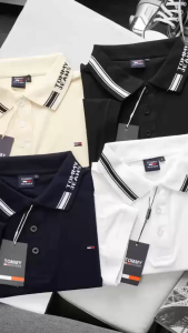 VN A543 | TIPPED LOGO MENS COLLAR POLO EMRBOIDED ULTRA DRY | THICK POLYESTER COTTON