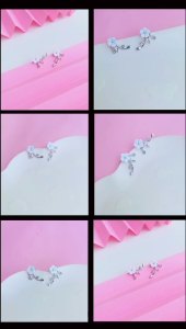 Bông tai cành mai dễ thương phụ kiện bán chạy thời trang ulzzang idol kpop hàn quốc