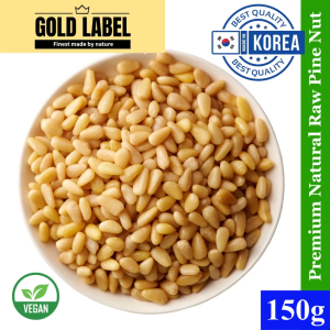 GoldLabel Premium Natural Korea Raw Pine Nut 150g - Vegan - Best Quality Snacks