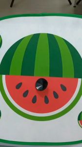 ม่านบังแดดรถยนต์ ที่บังแดดรถยนต์ ผ้าสปันบอนทนร้อน ลายแตงโม