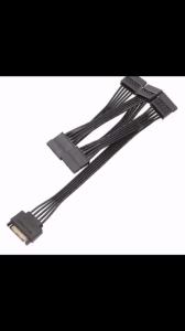 EELHOE | [NC]4Pin 1 Male To 3/4/5/6 Female Splitter Adapter SATA Power Hard Disk Extension Hard Drive Cable[NC]