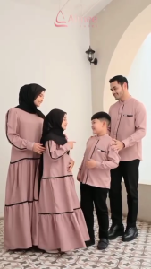 [READY STOCK] Aimee Label - Sarimbit Keluarga ATHENA Set Family (Frappucino) Baju Muslim Couple 2026
