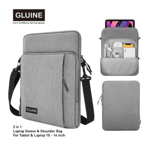 GLUINE 9368 Tas Laptop Tablet 14 Inch Utility Laptop Tablet Sleeve With Shoulder Belt For Men And Women