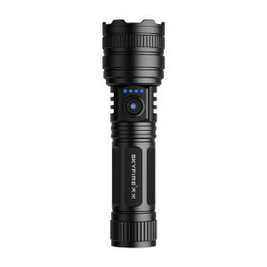 SKY FIRE | High Intensity Rechargeable Super Bright Long Range Portable Long Lasting Home Multi-Function Tactical Flashlight