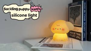 NEWSTYLE | Đèn Ngủ LED Hình Chó Mềm Mại Độ Sáng Có Thể Điều Chỉnh Sạc Lại Được Chất Liệu Silicon Đèn Ngủ Cảm Ứng Để Cạnh Giường Đèn Ngủ Hình Thú Độc Đáo Dành Cho Phòng Trẻ Em