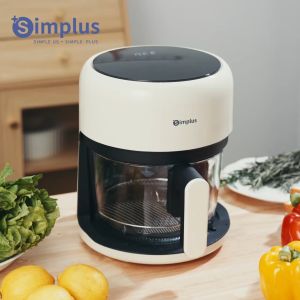 INSSA x Simplus 3.5L 1200W Air Fryer Home Panoramic Visual Window Big Capacity Touch Control Multi-functional Intelligent Home Panoramic
