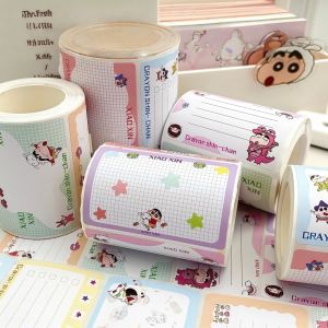 Bandai | 150pcs Sheets of Crayon Shin-chan Cartoon Sticky Notes Memo Stickers Self-Adhesive Writable Labels Suitable for Diaries.