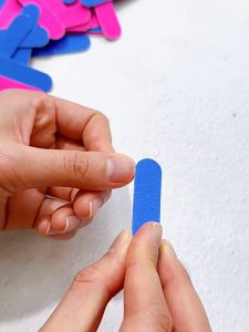 BabyShop-K186 Alat Kikir Kuku 2 Sisi Nail Buffer Mini Portable Kikir Kuku Kayu/Amplas Kuku Dua Sisi