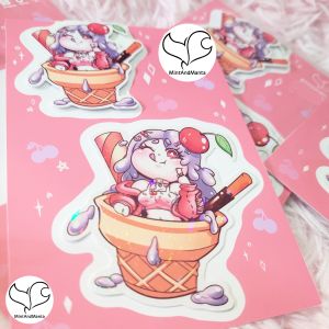 Icecream-chan Set - Magnetic Bookmark & Sticker