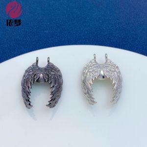 ทําด้วยมือ DIY เครื่องประดับอุปกรณ์เสริมสีดําทอง 14K Foxy Angel Wing จี้ลูกปัดสําหรับสร้อยข้อมือและสร้อยคอ