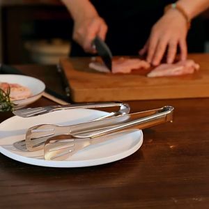 Stainless Steel Food Tong Barbecue Meat Salad Steak Clip Anti-Scalding Pastry Buffet Cooking Tool Kitchen Utensils