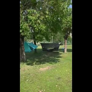Suspended Mosquito Net Hammock Fast Pitch Flat Bed Double Layer Buffer Large Space for Outdoor Travel Camping