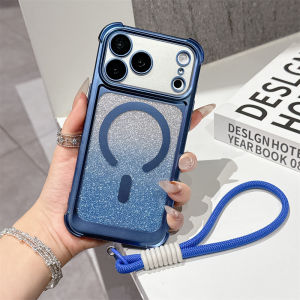 Ốp Điện Thoại Dây Đeo Cổ Tay Lấp Lánh Cho iPhone 13 Pro Max Magsafe - Vỏ Bảo Vệ Sang Trọng Có Khả Năng Tương Thích Sạc Không Dây