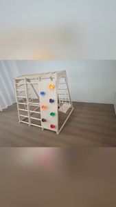 Multifunctional Kids Jungle Gym Playset Rock Climbing Swing Slide All-in-one