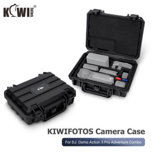 KIWIFOTOS Camera Case Bag For DJI OSMO Pocket 3 Creator Combo Waterproof Hard Shell For Action Camera Pouch EVA Padding&Shockproof