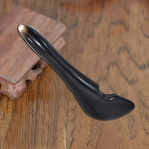 Authentic Ox Horn Massage Stick Muscle-Poking Stick Meridian Point Facial Beauty Scrapping Plate Foot Therapy Sole New Acupoint Map