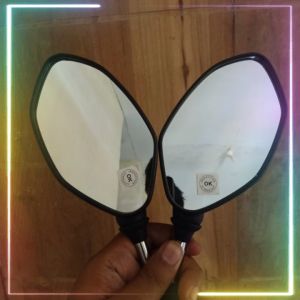 Spion Bubut 3 JariSpion tangkai pendek ala plat KT Spion Motor BEAT VARIO