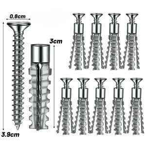 Self-Tapping Screw And Expansion Tube Anchor Kit Carbon Steel Heavy Duty Drywall Concrete Drilling Plug Expansion Bolt Fasteners