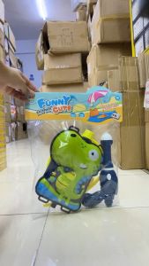 Mainan Anak WATER GUN DINO JERAPAH Ransel Backpack Water Gun Semprot Mainan Anak Perempuan - Mainan Anak Laki Laki