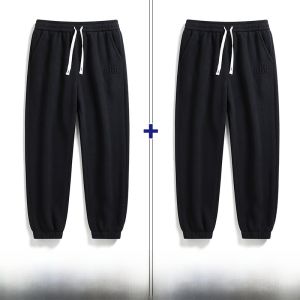 ROMON | Romon Mens Fleece Lined Hooded Pants Double Sided Winter Sports Casual Long Trousers Youthful Vitality Style Mid Waist Fit