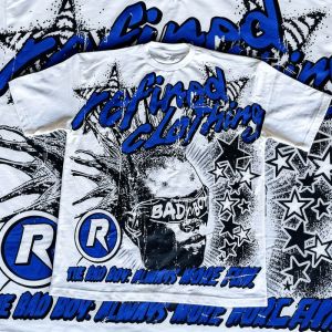 เสื้อยืดพิมพ์ลายกราฟิก Bad Boy ฤดูร้อน 2025 สวมใส่สบาย เหมาะสำหรับทั้งผู้ชาย ผลิตจากผ้าฝ้ายแท้ 100% เสื้อยืดลายกราฟิก