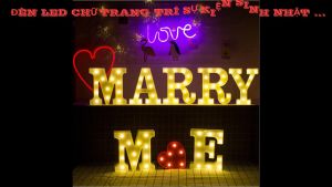 Đèn Led Chữ Trang Trí Tiệc Cưới Sinh Nhật Nhà Cửa Đủ 26 Chữ Cái A-Z Số Từ 0-9 Biểu Tượng Trái Tim